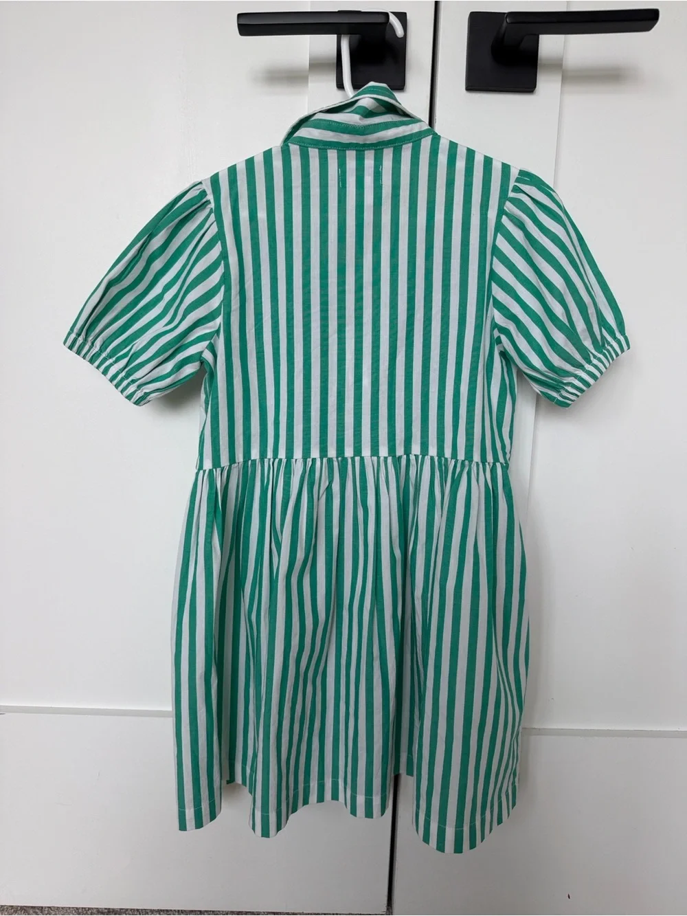 Crewcuts Girls’ Green and White Embroidered Shirt Dress  Size: 6